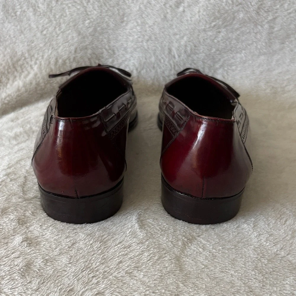 Bally Man’s Burgundy Manchester Kiltie Tassel Loafers